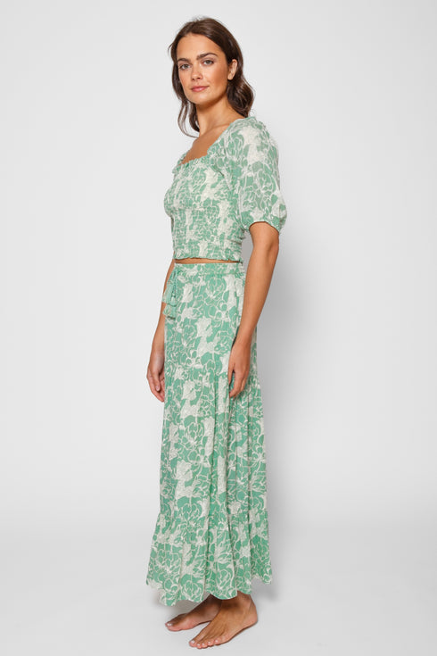 Koy Resort Bloom Long Tiered Skirt